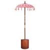 vidaXL Parasol balinais avec base 2 pi&egrave;ces Rose
