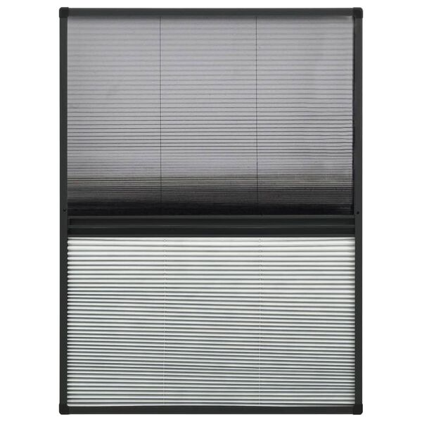 vidaXL Moustiquaire plissée pour fenêtre Aluminium 80x120 cm
