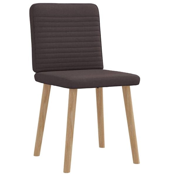 vidaXL Chaises à manger lot de 2 marron foncé tissu