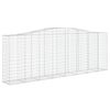vidaXL Panier de gabions arqué 400x50x140/160 cm Fer galvanisé