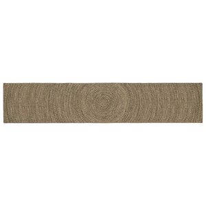 vidaXL Tapis de surface Naturel et noir 60 x 400 cm Jute