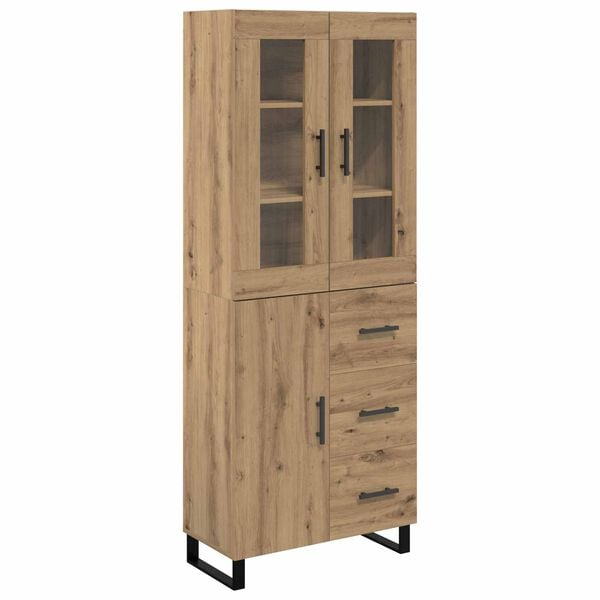 vidaXL Haut Armoire 2 pcs Ch&ecirc;ne artisanal Bois d'ing&eacute;nierie