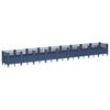 vidaXL Jardini&egrave;re avec piquets bleu gris 363,5x43,5x43,5 cm PP
