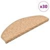 vidaXL Tapis d'escalier 30 pi&egrave;ces 65 x 21 x 4 cm Dor&eacute; Demi-rond Grand