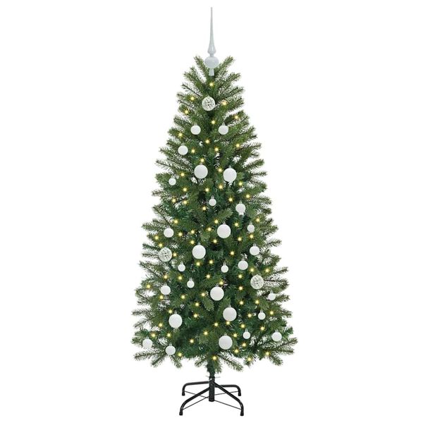vidaXL Sapin de No&euml;l artificiel avec 150 LED Vert 150 cm PE et PVC