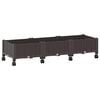 vidaXL Jardini&egrave;re avec Roues Marron 120 x 40 x 33 cm PP