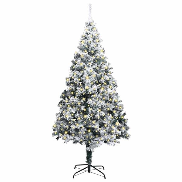 vidaXL Sapin de No&euml;l artificiel pr&eacute;-&eacute;clair&eacute; Vert 400 cm PVC