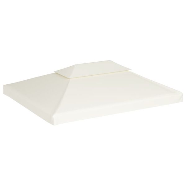 vidaXL Recouvrement de remplacement d'auvent 310 g/m&sup2; Blanc cr&egrave;me 3x4m