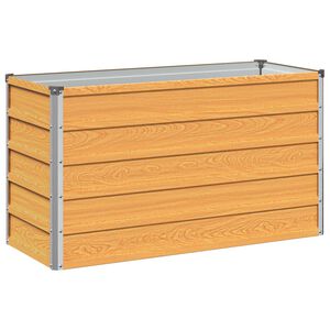 vidaXL Jardin sur&eacute;lev&eacute; Naturel 100 x 40 x 55 cm acier lamin&eacute; &agrave; froid