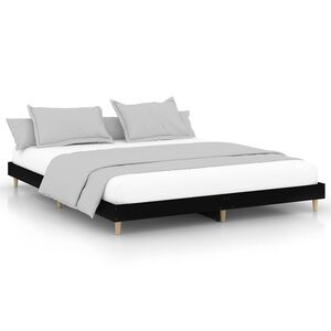 vidaXL Cadre de lit sans matelas noir 120x200 cm