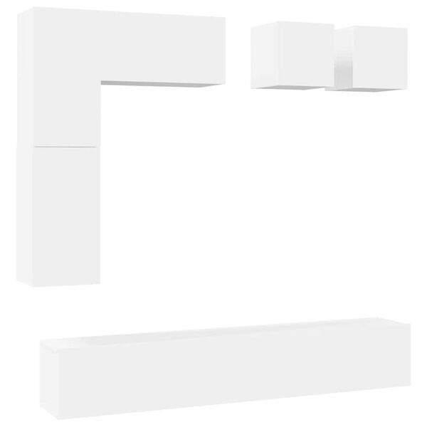 vidaXL Ensemble de meubles TV 8 pcs Blanc Bois d'ing&eacute;nierie
