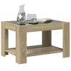 vidaXL Table basse avec LED ch&ecirc;ne sonoma 73x53x45 cm bois d'ing&eacute;nierie