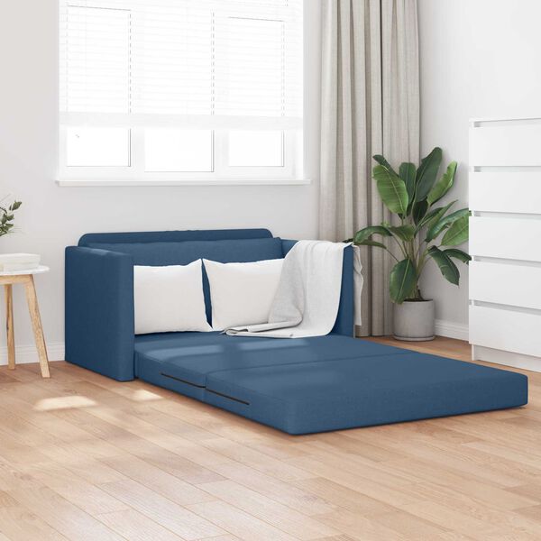 vidaXL Canap&eacute;-Lit 110cm Bleu tissu