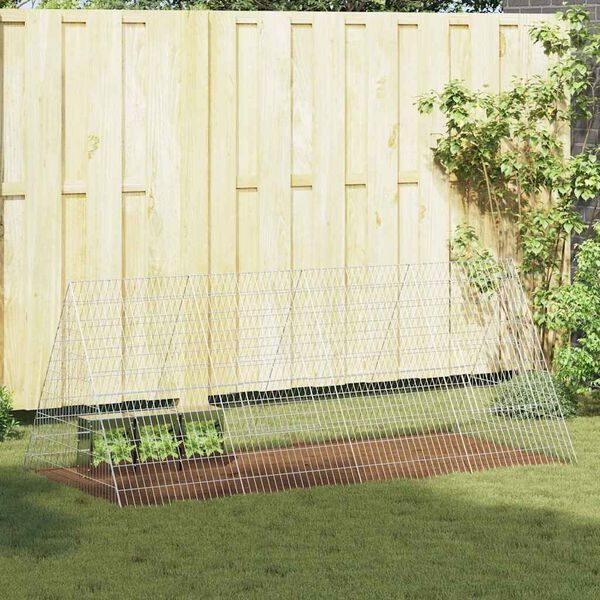 vidaXL Cage pour lapins Argent 215 x 100 x 85 cm Acier galvanisé
