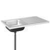 vidaXL Jeu d'&eacute;vier de cuisine et &eacute;gouttoir argent&eacute; 1000x600x155mm inox