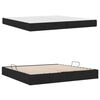 vidaXL Lit avec rangement et matelas Noir 200 x 200 cm Polyester