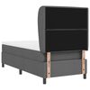 vidaXL Lit &agrave; ressorts avec matelas Gris fonc&eacute; 90 x 200 cm tissu