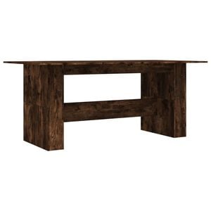 vidaXL Table &agrave; d&icirc;ner ch&ecirc;ne fum&eacute; 180x90x76 cm bois d'ing&eacute;nierie