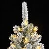vidaXL Sapin de Noël artificiel 300 LED et neige floquée 210 cm