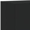 vidaXL Unit&eacute;s murales TV avec LED 5 pcs noir bois d'ing&eacute;nierie