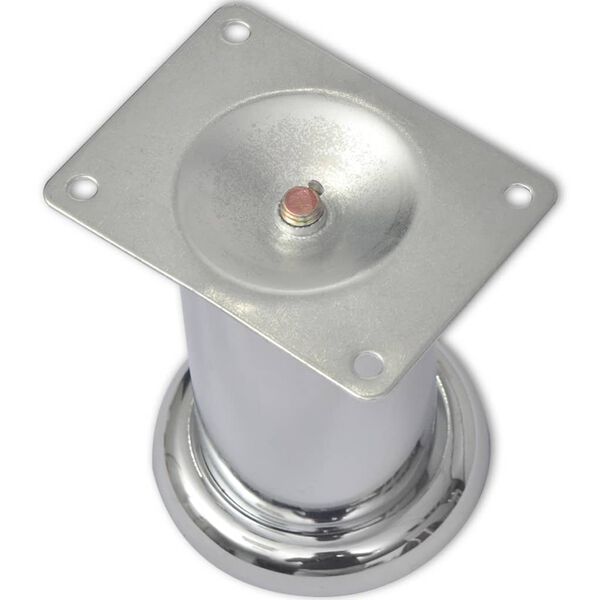 vidaXL Pieds ronds de canapé 8 pcs Chrome 60 mm