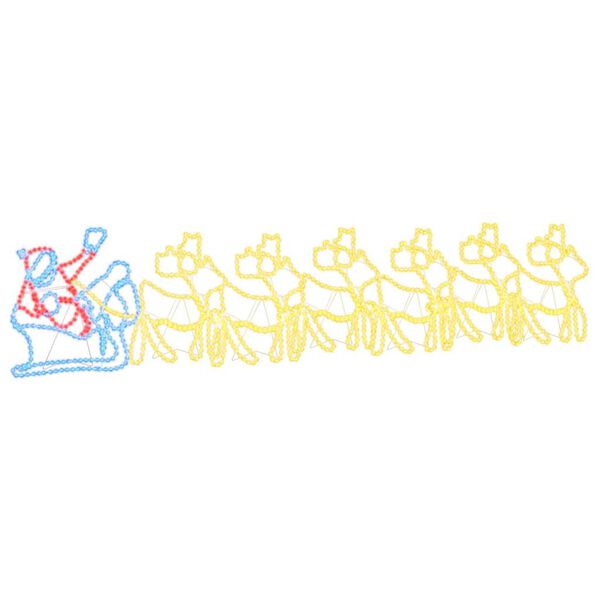 vidaXL Décoration LED de Noël Multicolore 69 x 79 cm PVC