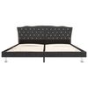 vidaXL Lit avec matelas Gris fonc&eacute; Tissu 180x200 cm