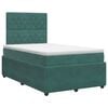 vidaXL Lit boxspring avec matelas Vert fonc&eacute; 120 x 200 cm Velours