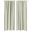 vidaXL Rideau occultant 2 pcs &agrave; double couche 140x245 cm Couleur cr&egrave;me