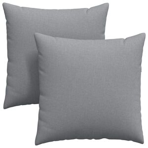 vidaXL Coussins de canap&eacute; 2 pcs Gris clair 80 x 80 cm tissu