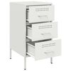 vidaXL Tables de chevet 2 pcs blanc 36x39x68 cm acier