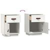 vidaXL Tables de chevet 2 pcs Blanc 40x34x55 cm Bois de pin massif
