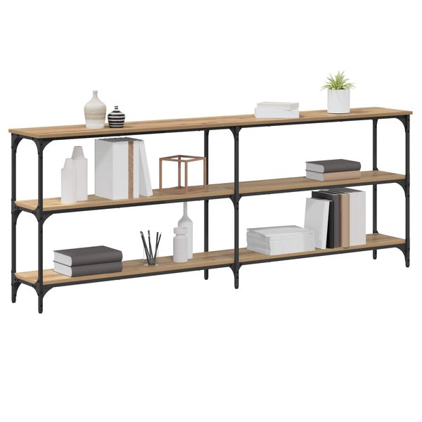 vidaXL Table console ch&ecirc;ne artisanal 200 x 29 x 75 cm