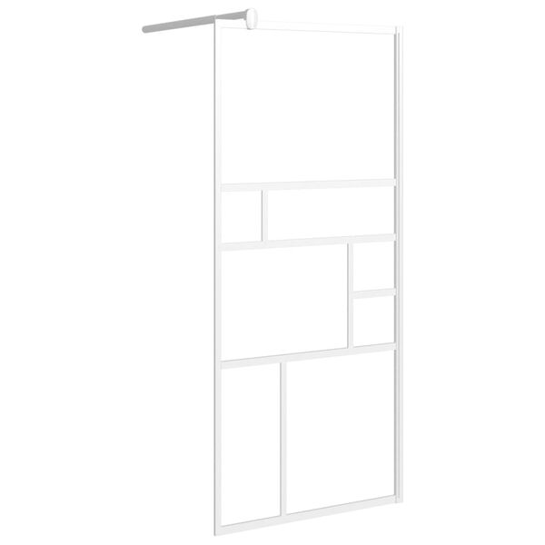 vidaXL Paroi de douche 80x195 cm Verre ESG Blanc