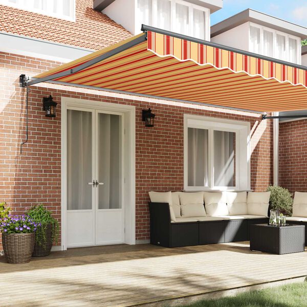 vidaXL Auvent Cr&egrave;me 500 x 300 x 165 cm Polyester et m&eacute;tal