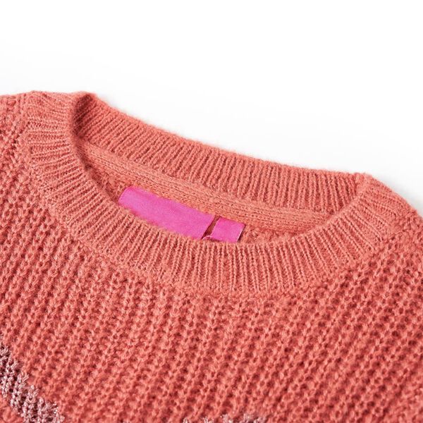 Pull-over tricoté pour enfants rose moyen 104