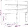 vidaXL T&ecirc;te de lit Gris Sonoma 135 cm Bois d'ing&eacute;nierie