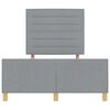 vidaXL Cadre de lit avec tête de lit Gris clair 140 x 200 cm tissu