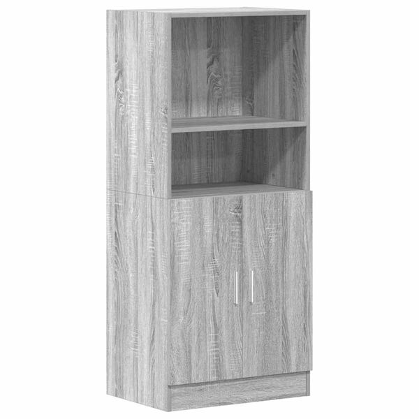 vidaXL Armoire de cuisine sonoma gris 57x41,5x131,5 cm bois ing&eacute;nierie