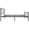 vidaXL Cadre de lit m&eacute;tal sans matelas avec pied de lit noir 90x190 cm