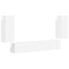 vidaXL Ensemble meuble TV 4 pc Blanc brillant Bois d'ing&eacute;nierie