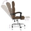 vidaXL Fauteuil inclinable de bureau Marron Tissu