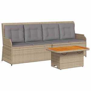 vidaXL Salon de jardin avec coussins 3 pcs beige r&eacute;sine tress&eacute;e
