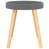 vidaXL Table d'appoint Gris 38x38x40 cm Bois ingénierie et pin massif