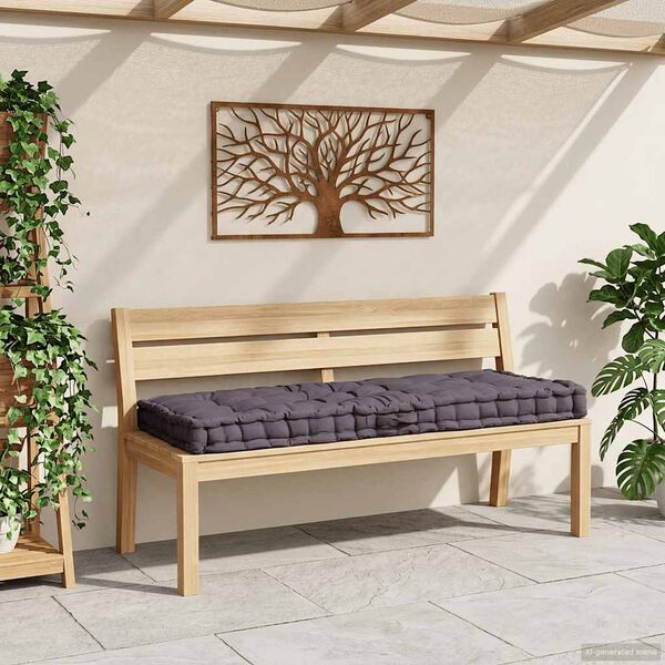 vidaXL Coussin de plancher de palette Coton 120x80x10 cm Anthracite