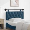 vidaXL T&ecirc;te de lit suspendue Bleu 110 x 55 x 7 cm Velours
