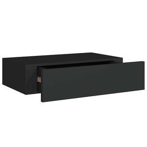 vidaXL &Eacute;tag&egrave;re &agrave; tiroir murale noir 40x23,5x10 cm MDF