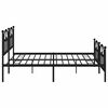 vidaXL Cadre de lit métal sans matelas avec pied de lit noir 193x203cm