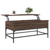 vidaXL Table basse chêne marron 100x50x45cm bois d'ingénierie et métal