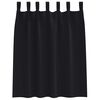 vidaXL Rideaux occultants avec anneaux 2 pcs Noir 140 x 140 cm